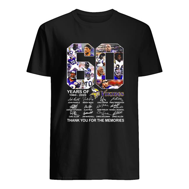 60 Years Of Minnesota Vikings 1960-2020 Signatures Shirt