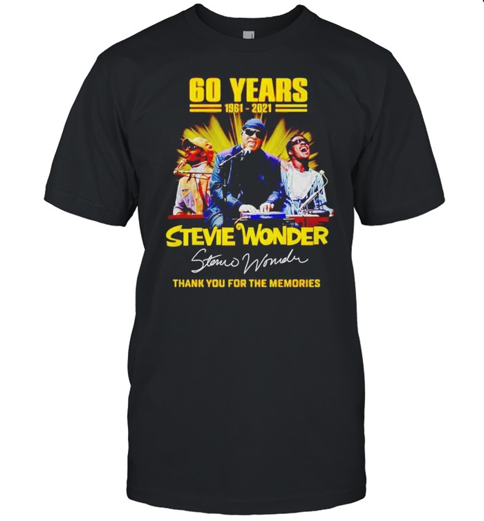 60 Years Of Stevie Wonder 1961 2021 Thank You For The Memories T-Shirt