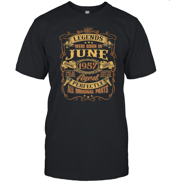 64 Years Old Birthday Legend June 1957 64Th Birthday T-Shirt