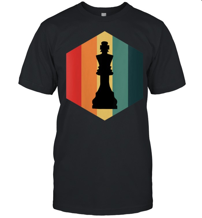70S Retro Vintage King Chess Piece Design School Club Player Ahirt