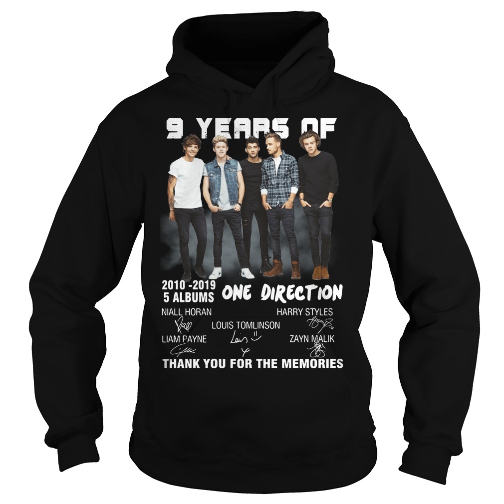 9 Years Of One Direction 2010-2019 5 Albums Signatures T-Shirt