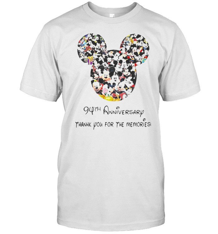 94Th Anniversary Thank You For The Memories Disney T-Shirt 94Th Anniversary Thank You For The Memories Disney T-Shirt