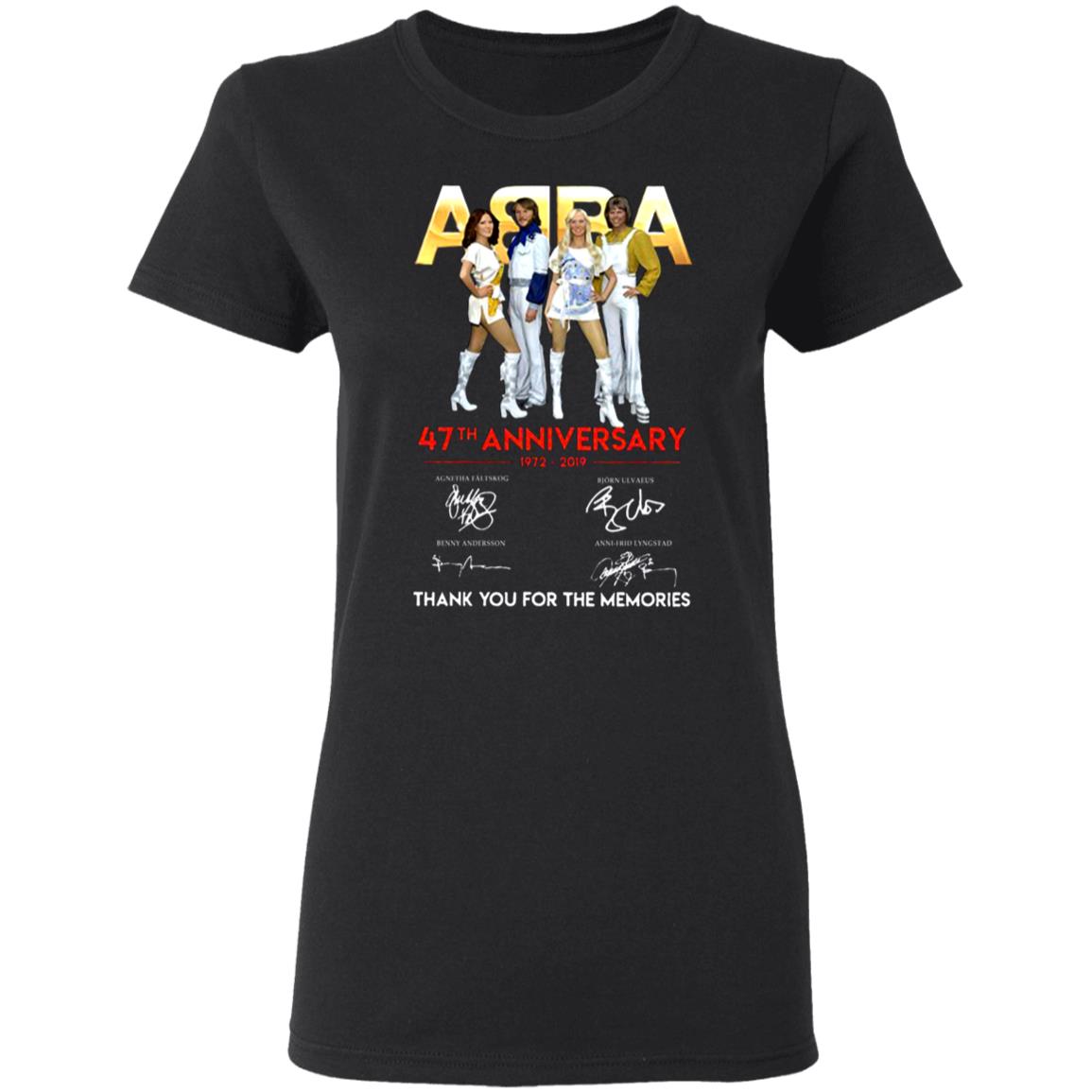 Abba-47Th-Anniversary-1972-2019-Thank-You-For-The-Memories G500l Gildan Ladies’ 5.3 Oz. T-Shirt Abba-47Th-Anniversary-1972-2019-Thank-You-For-The-Memories G500l Gildan Ladies’ 5.3 Oz. T-Shirt
