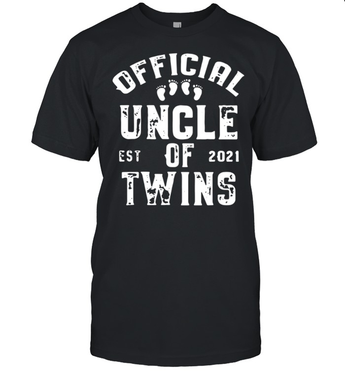 Awesome Uncle Of Twins Est 2021 Fathers Day T-Shirt