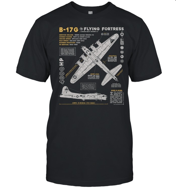 B17 Flying Fortress Ww2 B17g Bomber Vintage Aviation T-Shirt
