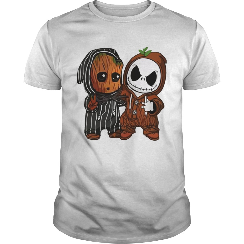 Baby Groot And Baby Jack Skellington T-Shirt