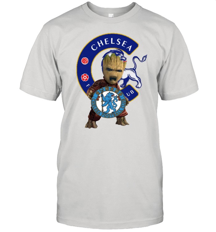Baby Groot Hug Chelsea Champions Of Europe T-Shirt