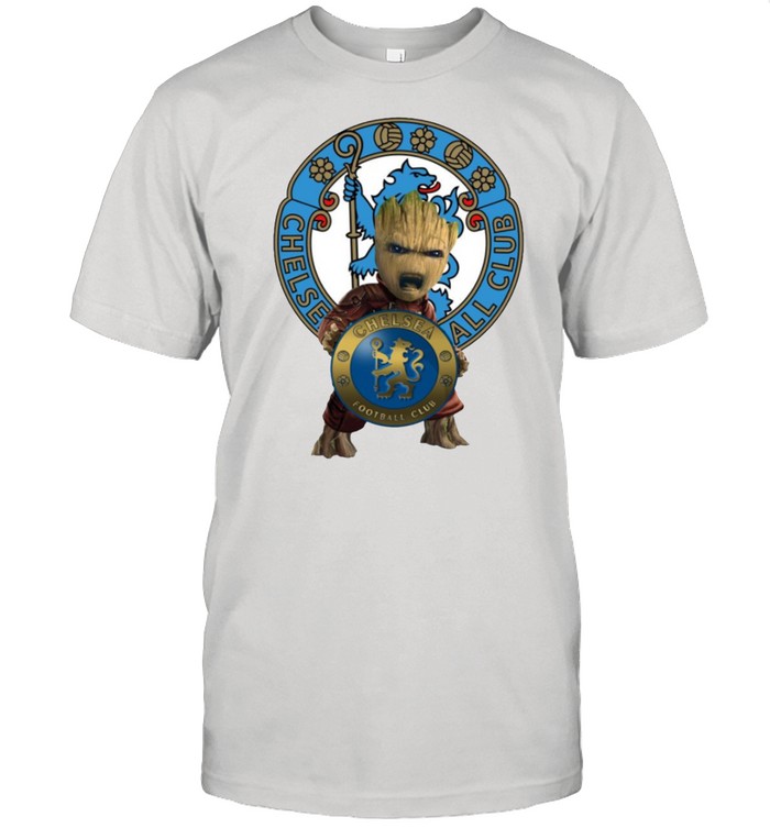 Baby Groot Hug Chelsea Logo 2021 T-Shirt