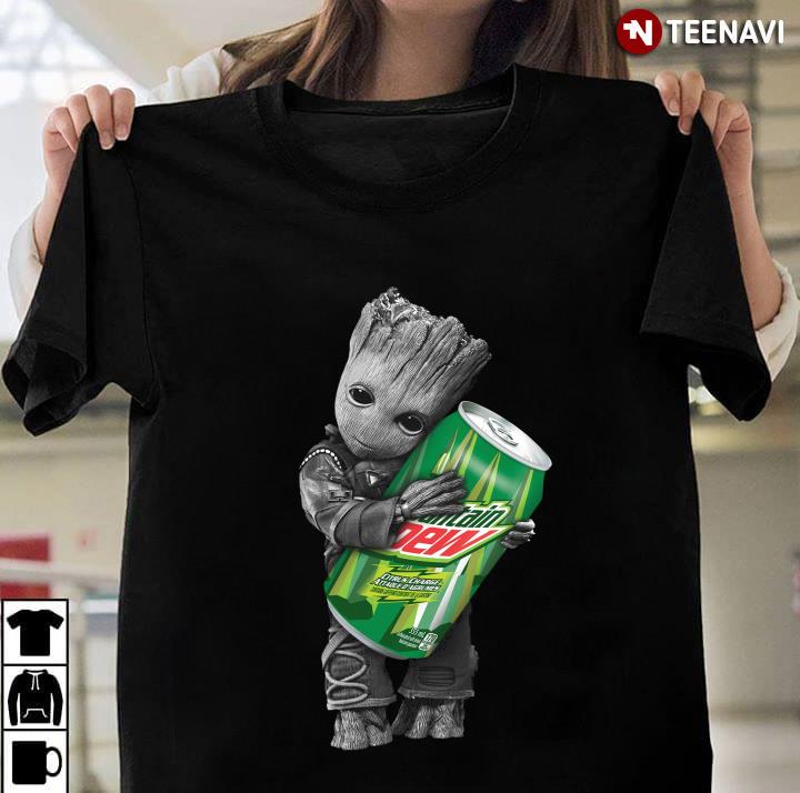 Baby Groot Hug Mountain Dew T-Shirt