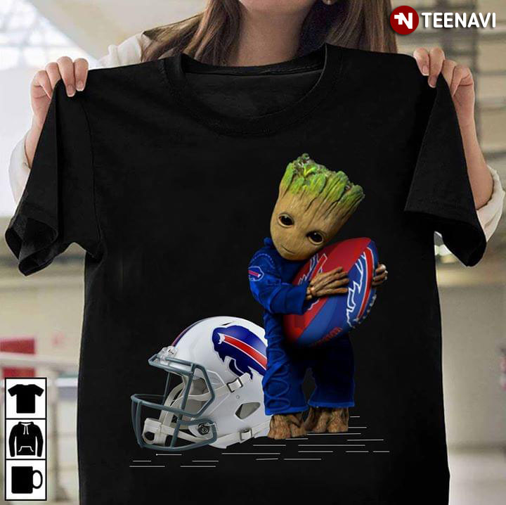 Baby Groot Hugging Buffalo Bills T-Shirt