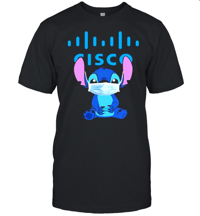 Baby Stitch Face Mask Hug Cisco Logo T-Shirt