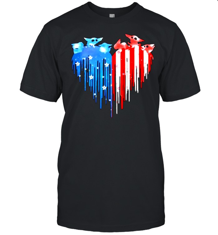 Baby Yoda American Heart T-Shirt