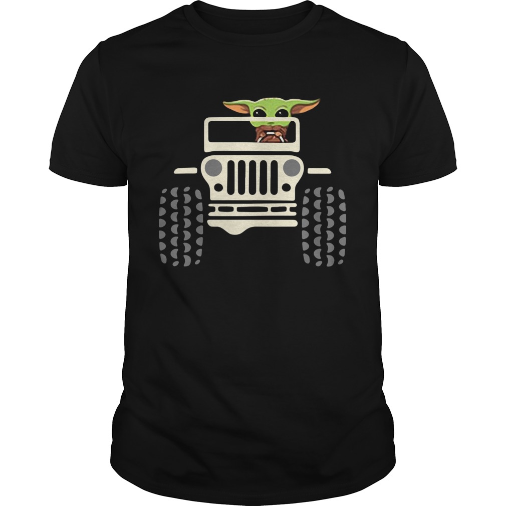 Baby Yoda Driving Jeep T-Shirt