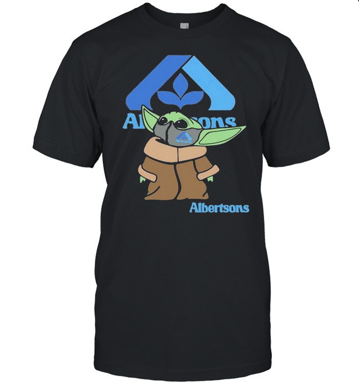 Baby Yoda Face Mask Albertsons Logo T-Shirt