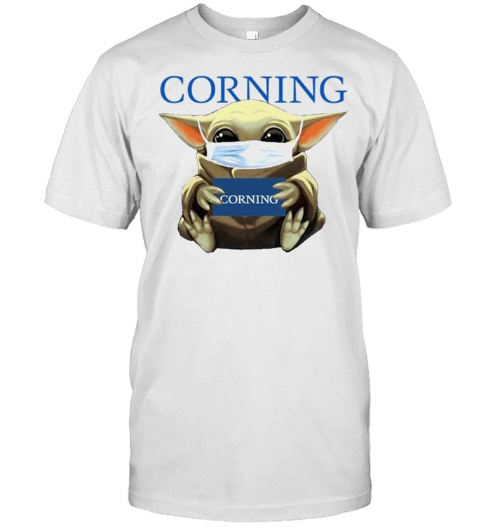 Baby Yoda Face Mask Hug Corning Incorporated T-Shirt