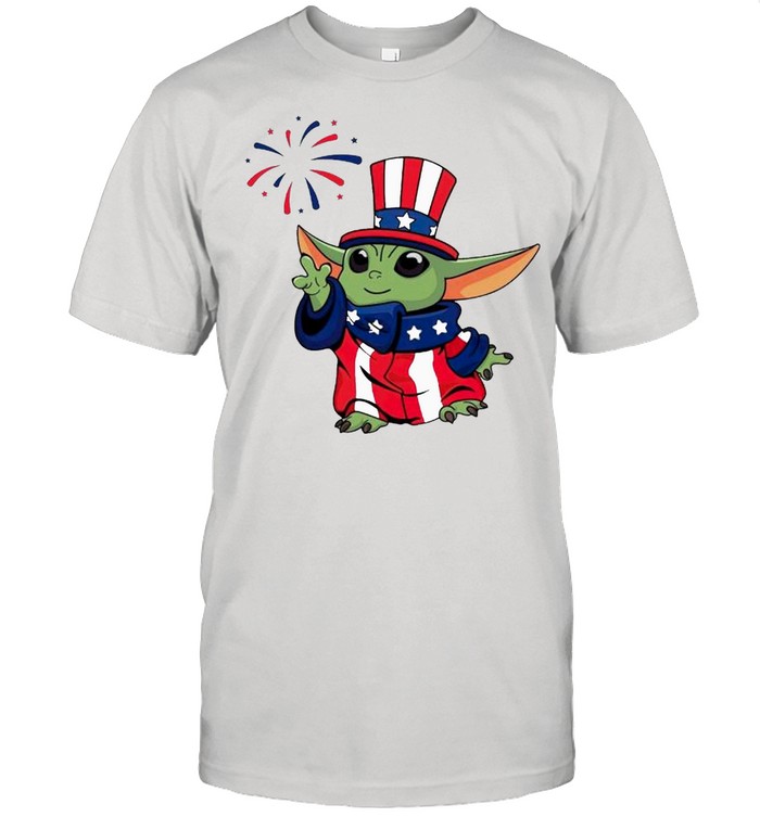 Baby Yoda Firework 4Th Of July T-Shirt