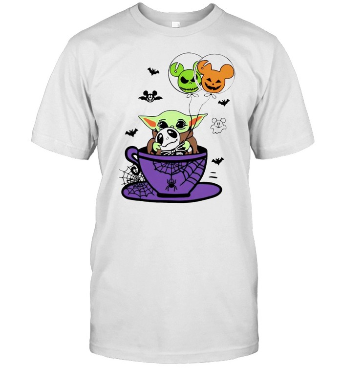 Baby Yoda Hug Jack Skellington Halloween Coffee T-Shirt Baby Yoda Hug Jack Skellington Halloween Coffee T-Shirt