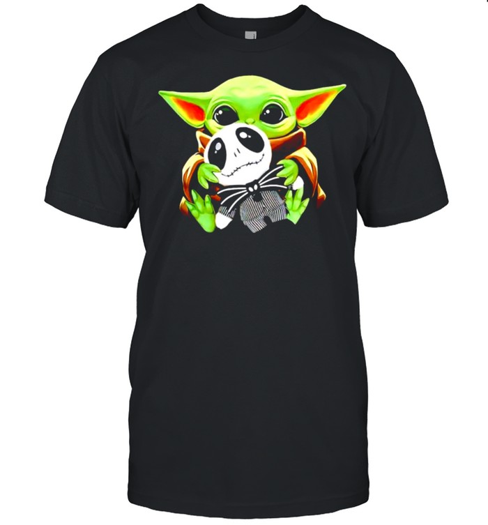 Baby Yoda Hugs Jack Skellington Halloween T-Shirt Baby Yoda Hugs Jack Skellington Halloween T-Shirt