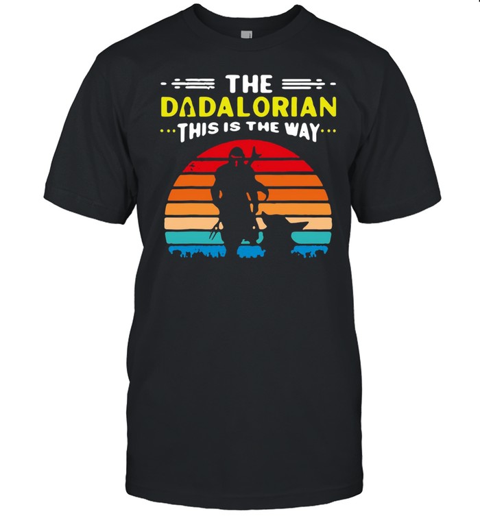Baby Yoda The Dadalorian This Is The Way Vintage Retro T-Shirt