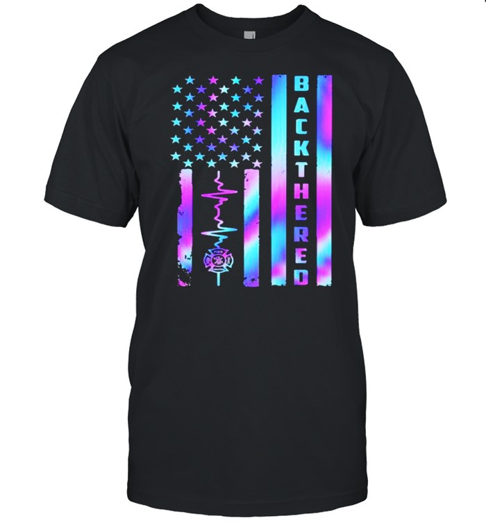 Back The Red Firefighter Flag T-Shirt