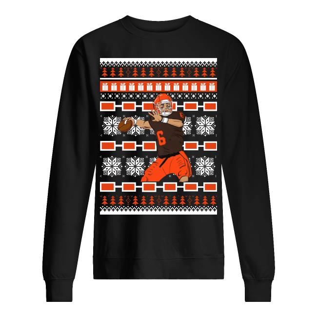 Baker Mayfield 6 Cleveland Browns Ugly Christmas T-Shirt