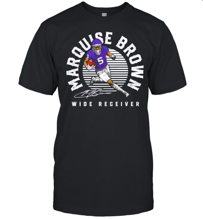 Baltimore Football Marquise Brown #5 Wide Receiver Signature T-Shirt