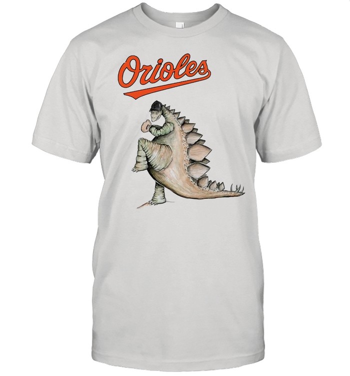 Baltimore Orioles Godzilla Throw A Baseball T-Shirt