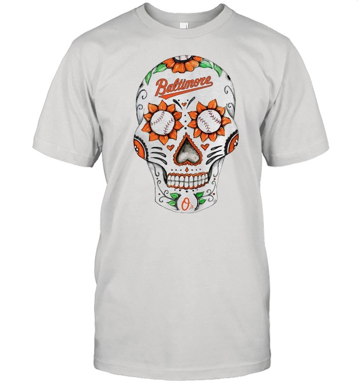 Baltimore Orioles Sugar Skull T-Shirt