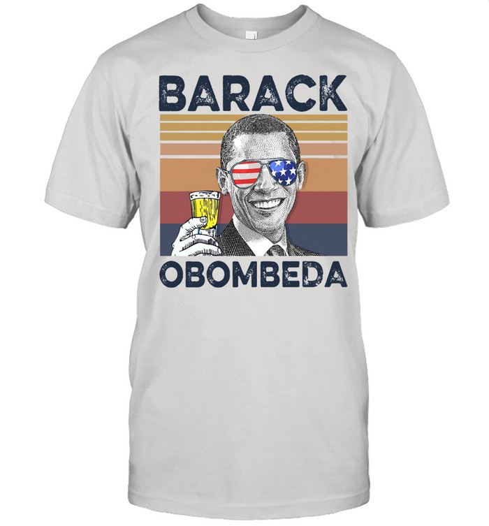 Barack Obombeda Drinking Beer 4Th Of July Vintage T-Shirt