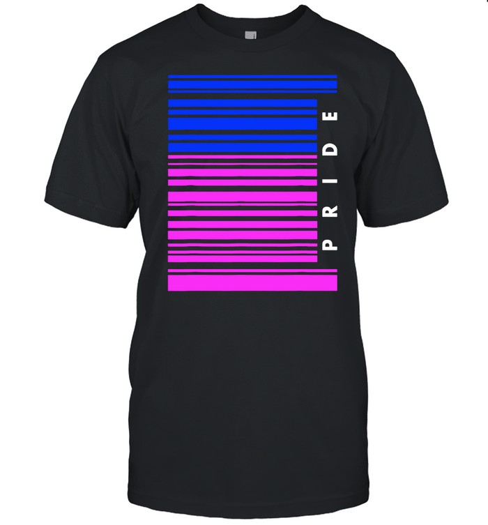 Barcode Bisexual Pride Lgbt Lesbian Gay Flag T-Shirt