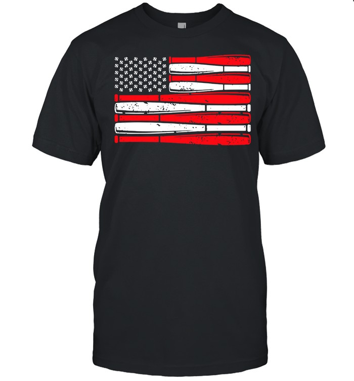 Baseball American Flag T-Shirt Baseball American Flag T-Shirt