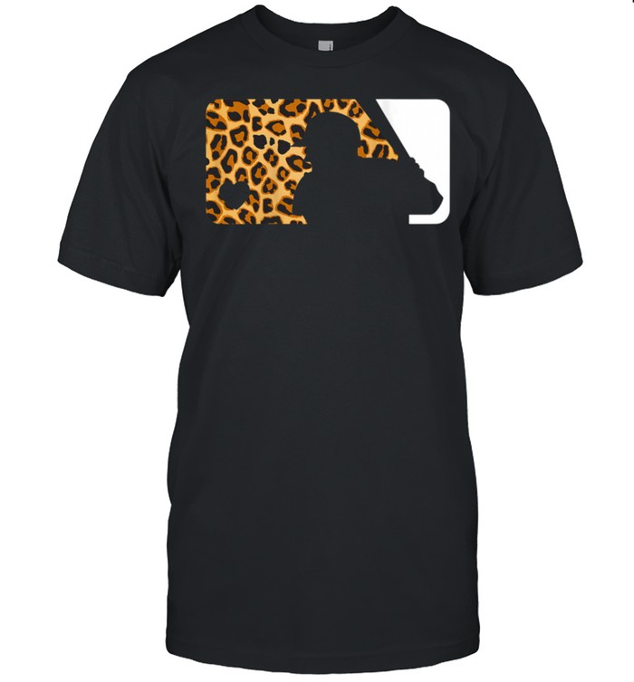 Baseball Game Day Leopard Mothers Day T-Shirt