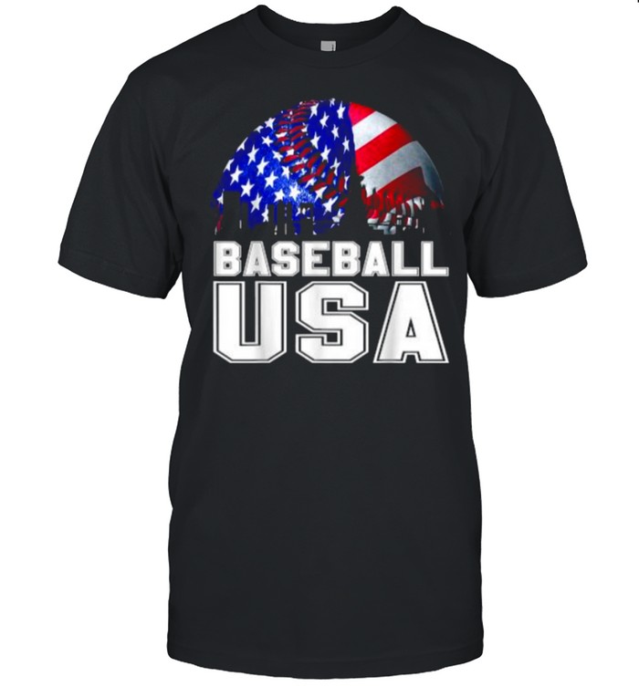 Basetball Usa Flag T-Shirt