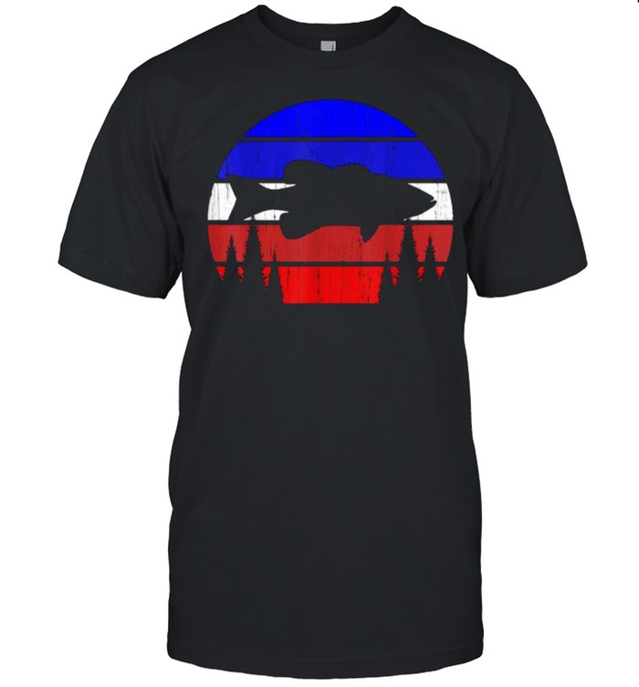 Bass Fishing 4Th Of July Largemouth Smallmouth Fisherman T-Shirt
