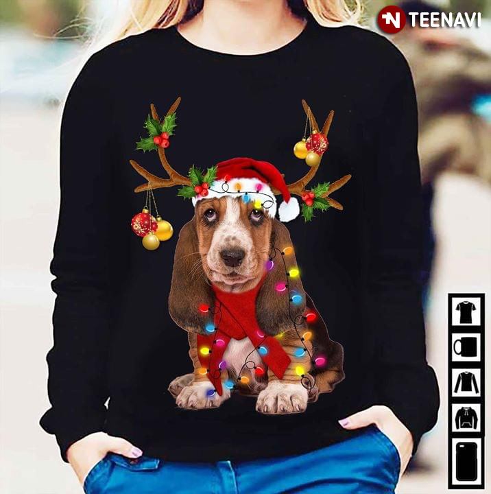 Basset Hound Gorgeous Reindeer Christmas Ornament T-Shirt