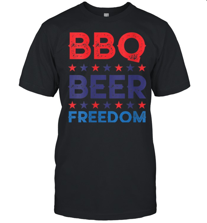 Bbq Beer Freedom America Usa Party 4Th Of July Summer T-Shirt
