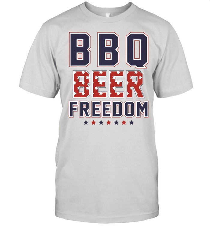 Bbq Beer Freedom American Flag T-Shirt