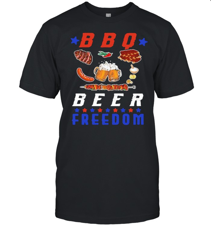 Bbq Beer Freedom Beer Hot Dog Bacon T-Shirt
