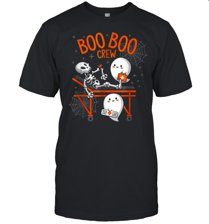 Boo Boo Crew Ghost Doctor Paramedic Emt Halloween Costume T-Shirt