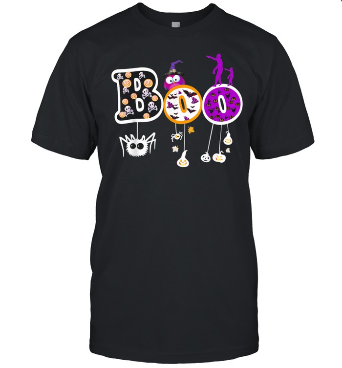 Boo Halloween Costume Spiders Ghosts Pumkin & Zombie T-Shirt Boo Halloween Costume Spiders Ghosts Pumkin & Zombie T-Shirt