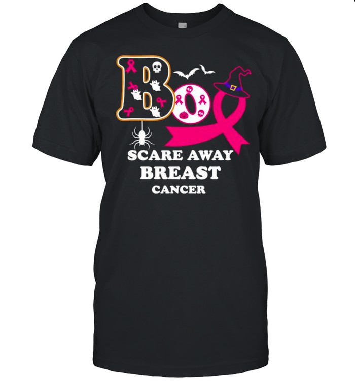 Boo Scare Away Breast Cancer Halloween T-Shirt