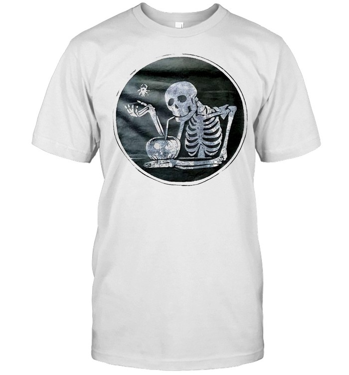 Boozie Skeleton Drinking Out Of Pumpkin T-Shirt