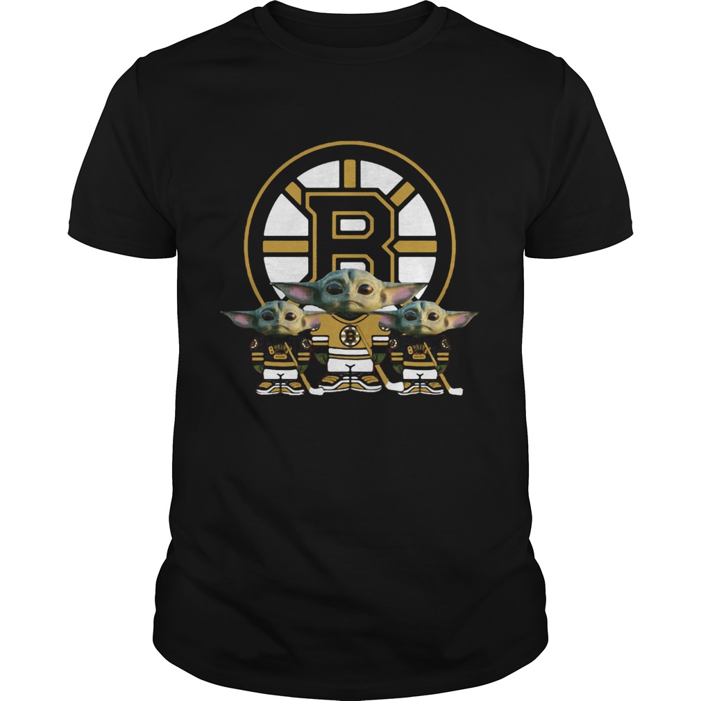 Boston Bruins Logo Baby Yoda T-Shirt Boston Bruins Logo Baby Yoda T-Shirt