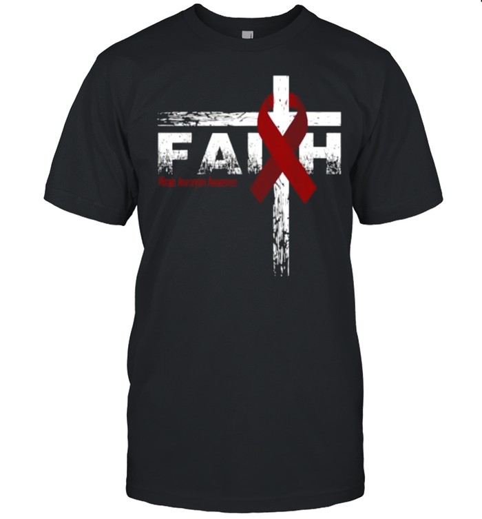 Brain Aneurysm Awareness Christian Faith & Cross T-Shirt Brain Aneurysm Awareness Christian Faith & Cross T-Shirt