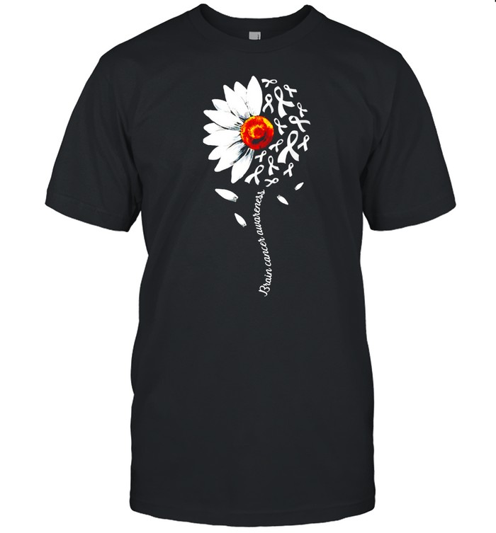 Brain Cancer Awareness Flower T-Shirt Brain Cancer Awareness Flower T-Shirt