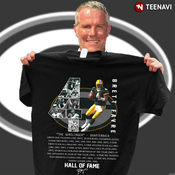Brett Favre Green Bay Packers Hall Of Fame T-Shirt