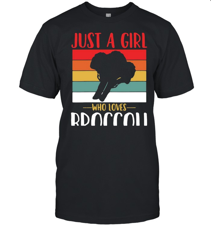 Broccoli Just A Girl Who Loves Broccoli Retro T-Shirt