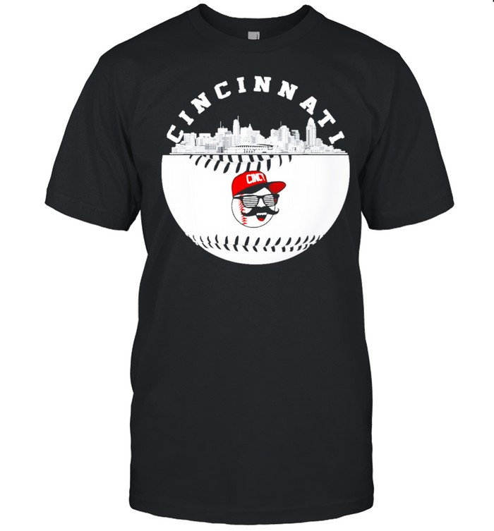 Cincinnati Baseball Fans Retro Red Color T-Shirt