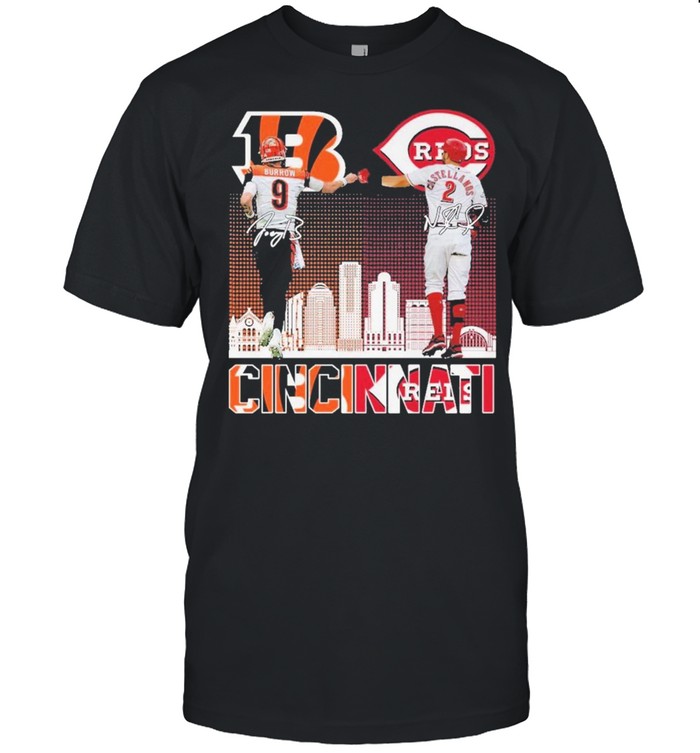 Cincinnati Burrow 9 And Castellanos 2 T-Shirt