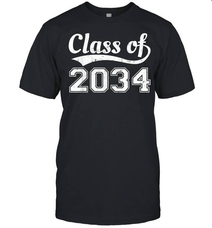 Class Of 2034 First Day Of Back To School Graduation Vintage T-Shirt